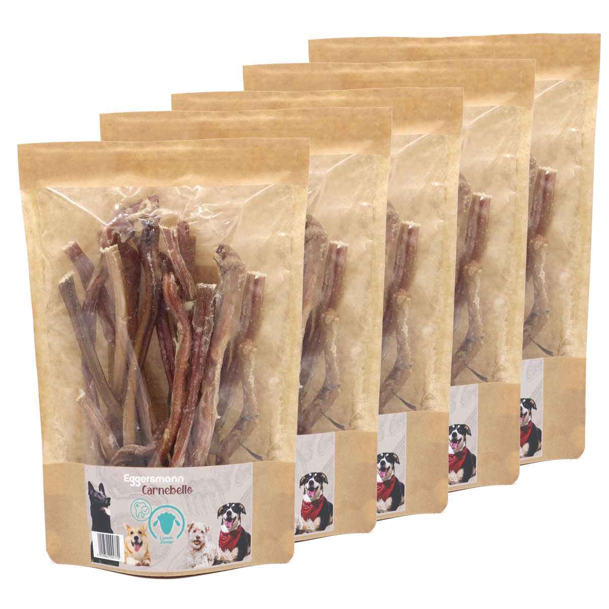 Carnebello - Naturkausnack Lammziemer 5 x 150 g