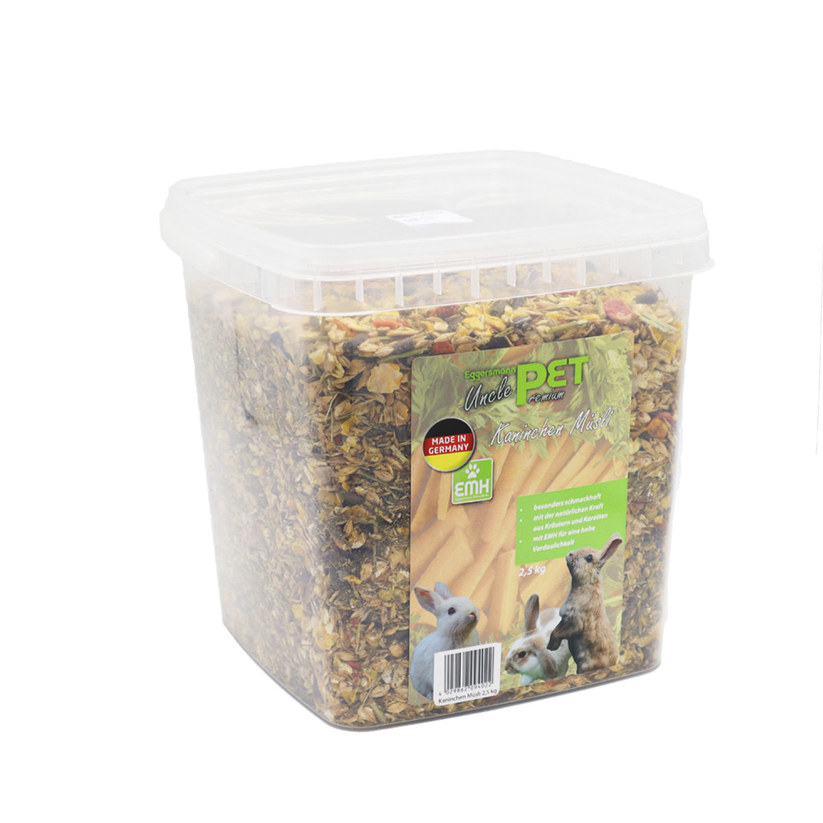 Uncle Pet - Premium Kaninchen Müsli 2,5 kg Eimer