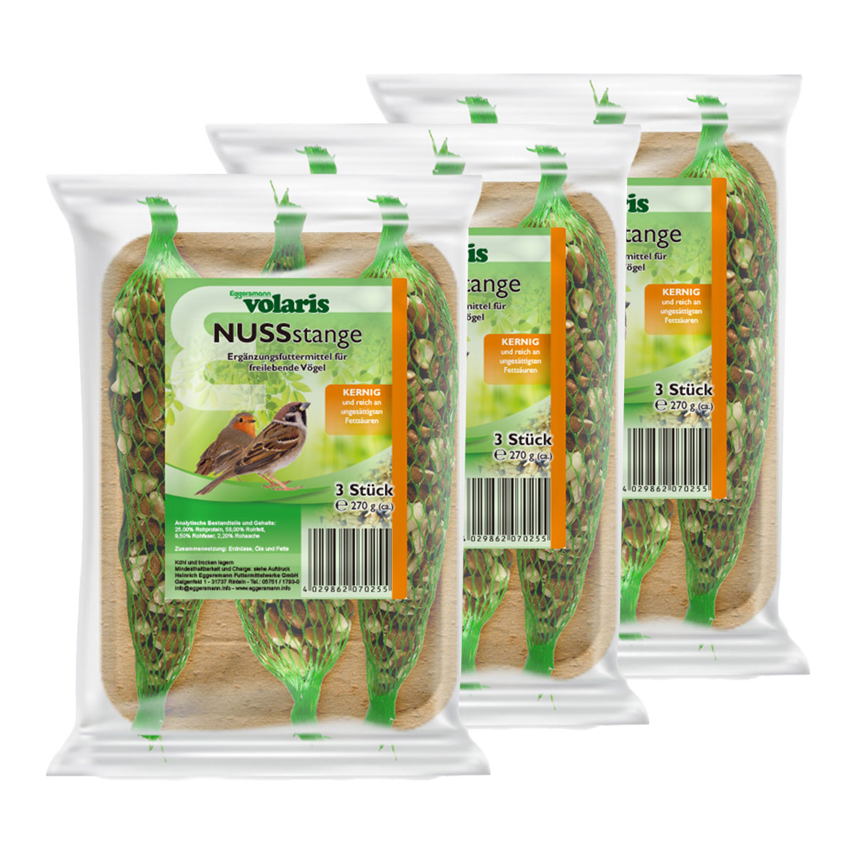 volaris - NUSSstangen 3 x 3 Stk