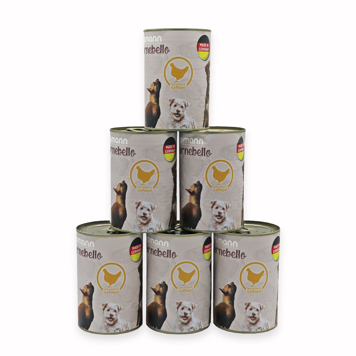 Carnebello - Nassfutter mit Geflügel 6 x 400g